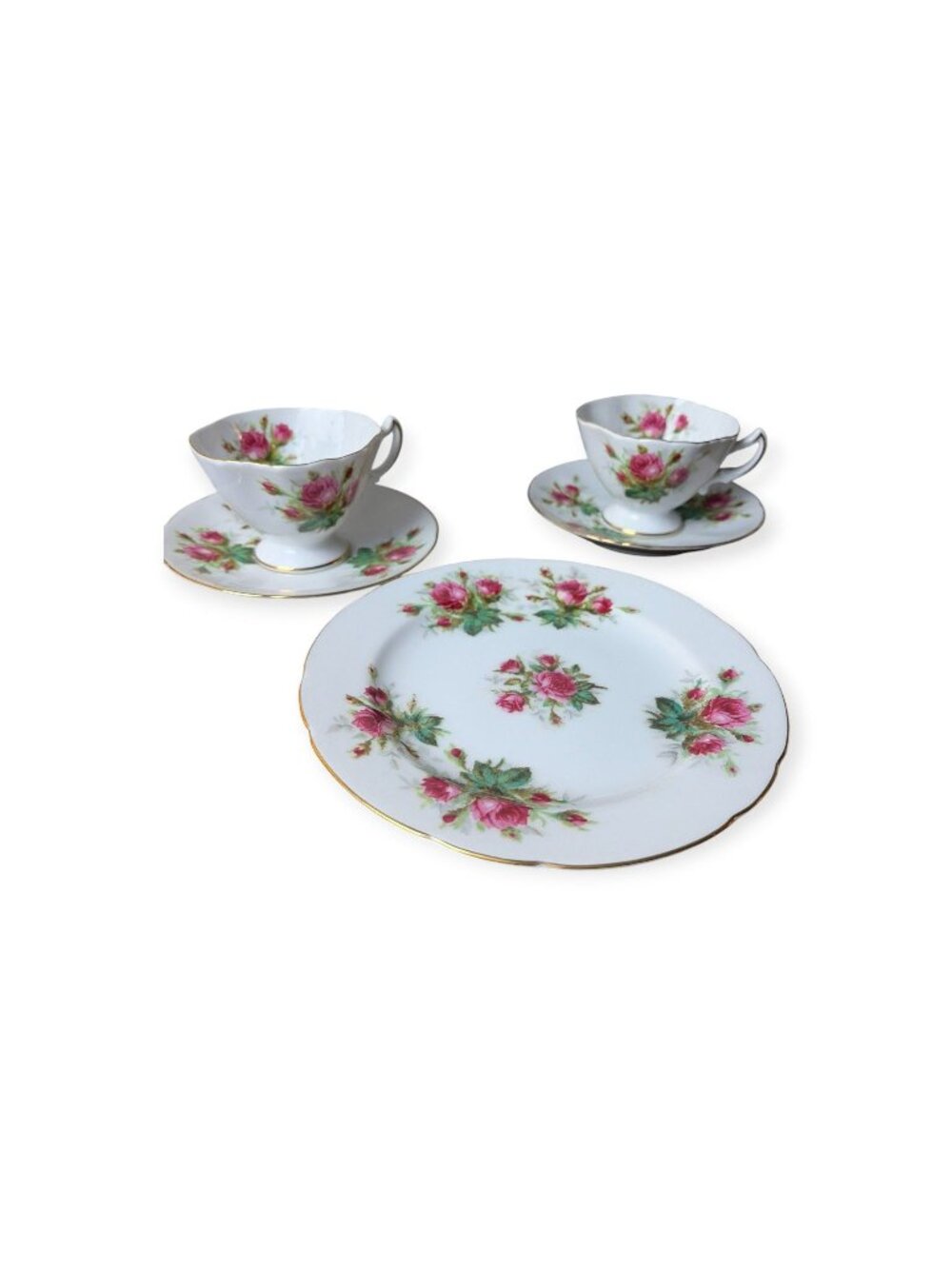 Vintage Rossetti Chicago Antique Rose Fine China Tea Set Cottagecore Fairy Decor